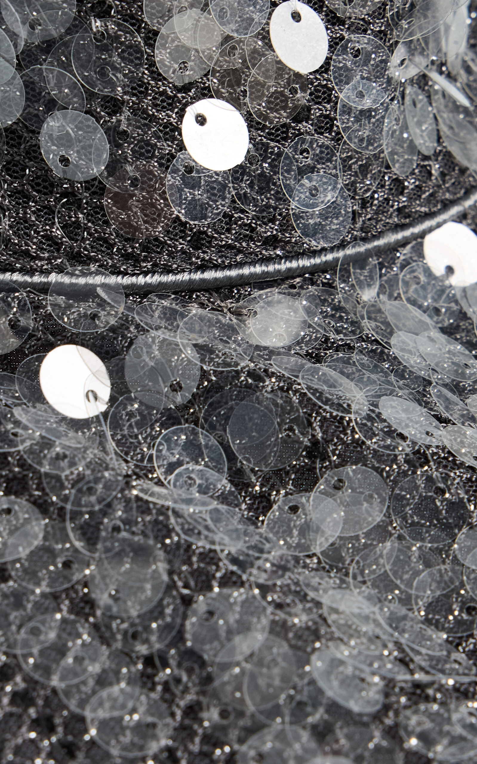 Sequined Net Halter Top grey - 5