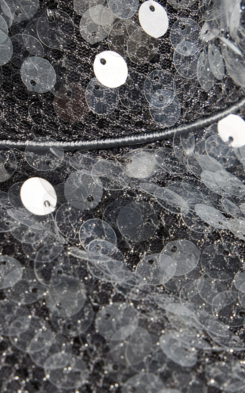 Sequined Net Halter Top grey 5