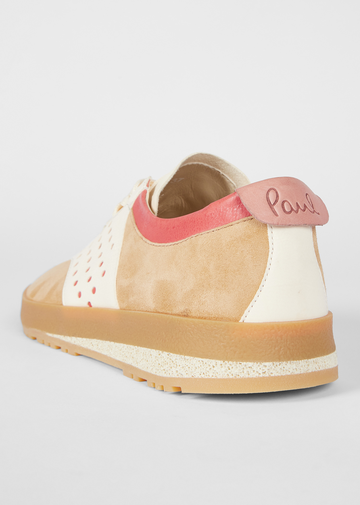 Women's Sand 'Zephyr' Leather Trainers - 3