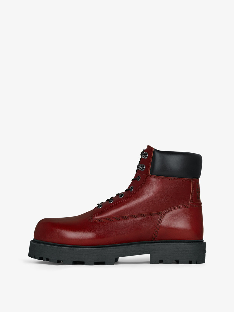 Givenchy SHOW ANKLE WORKBOOTS IN SHINY LEATHER outlook