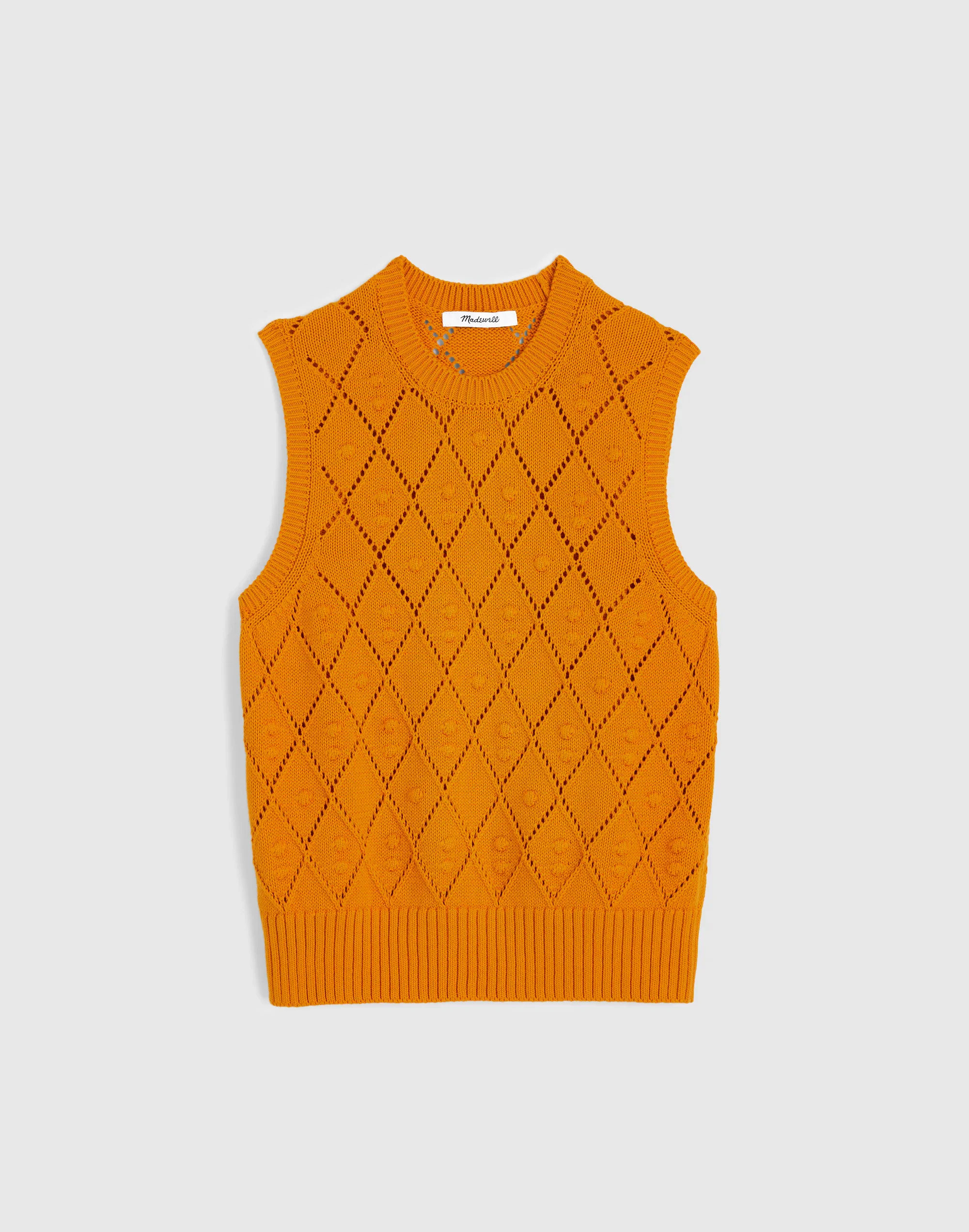 Bauble Pointelle-Stitch Sweater Vest - 1
