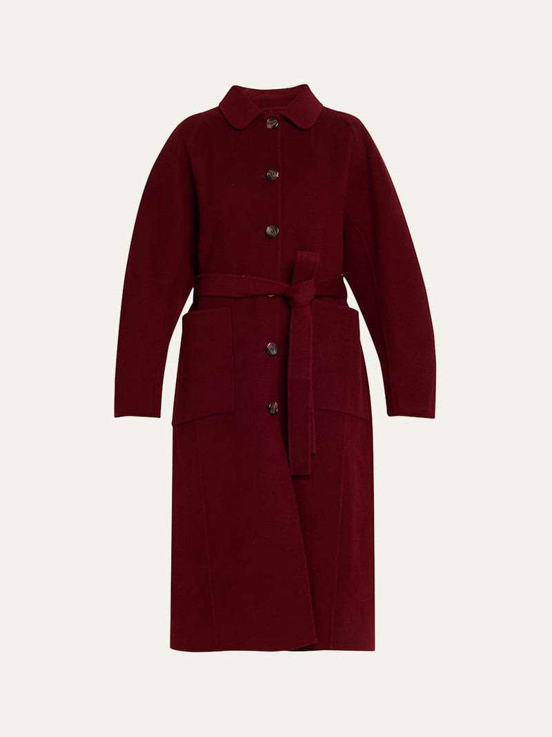 Sylvaine Flutter-Sleeve Lasercut Poplin Ankle Dress 1