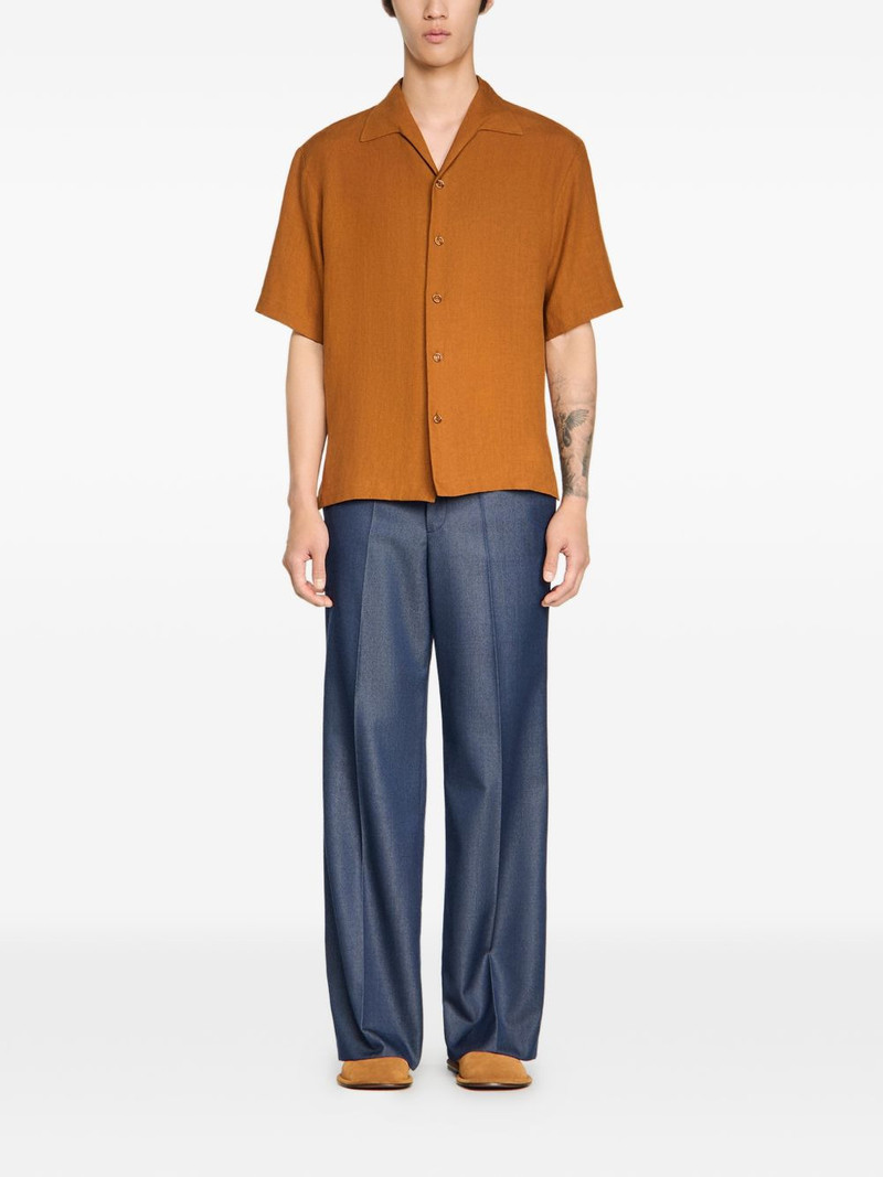 Sandro shark-collar short-sleeve shirt outlook