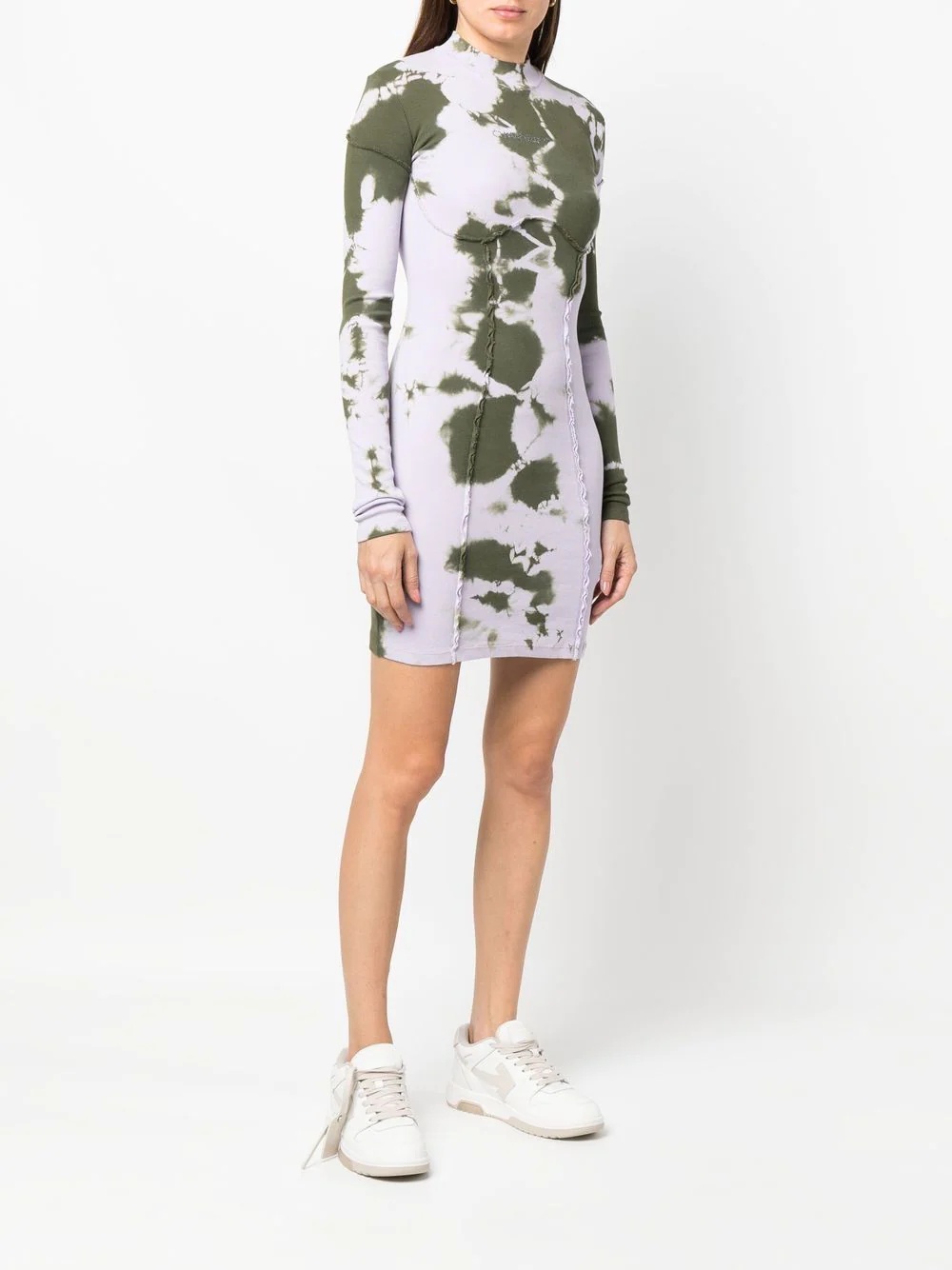 Bling tie-dye ribbed minidress - 3