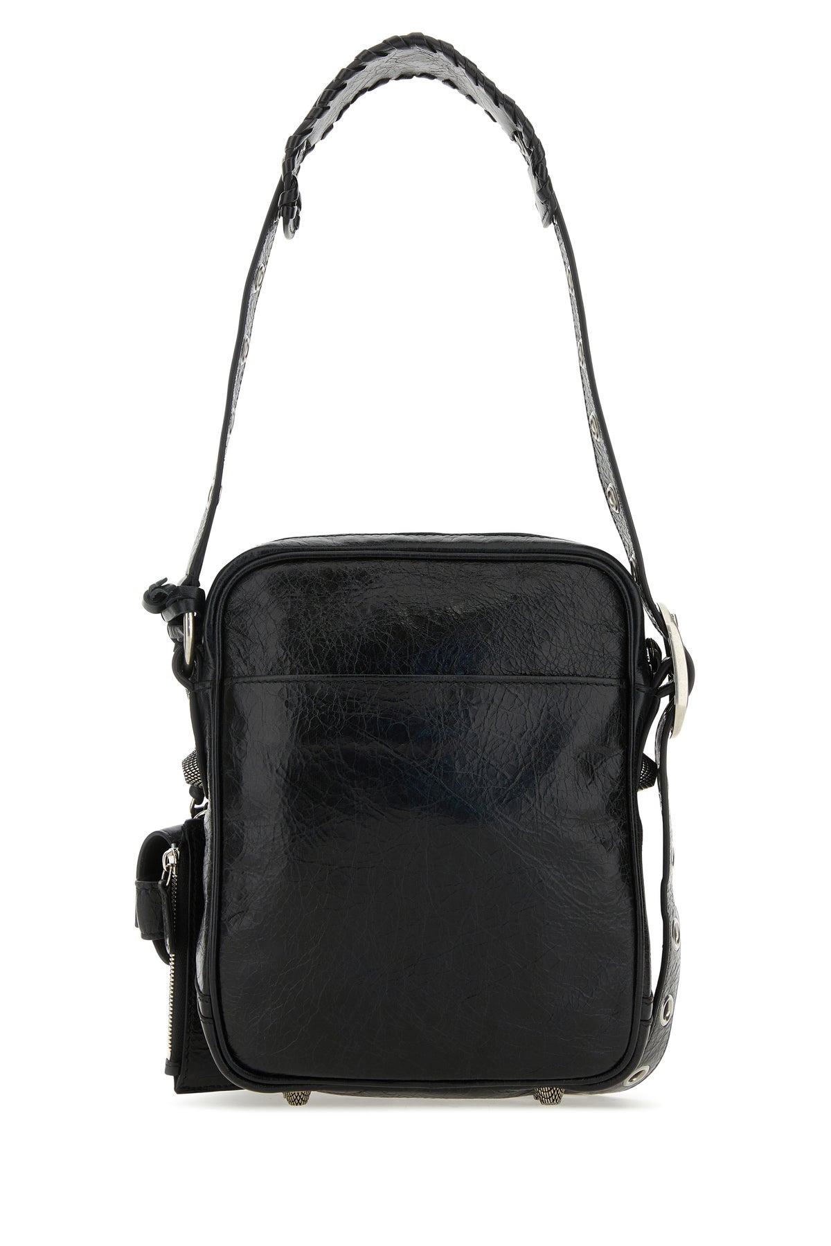 Black leather Le Cagole Men crossbody bag - 3