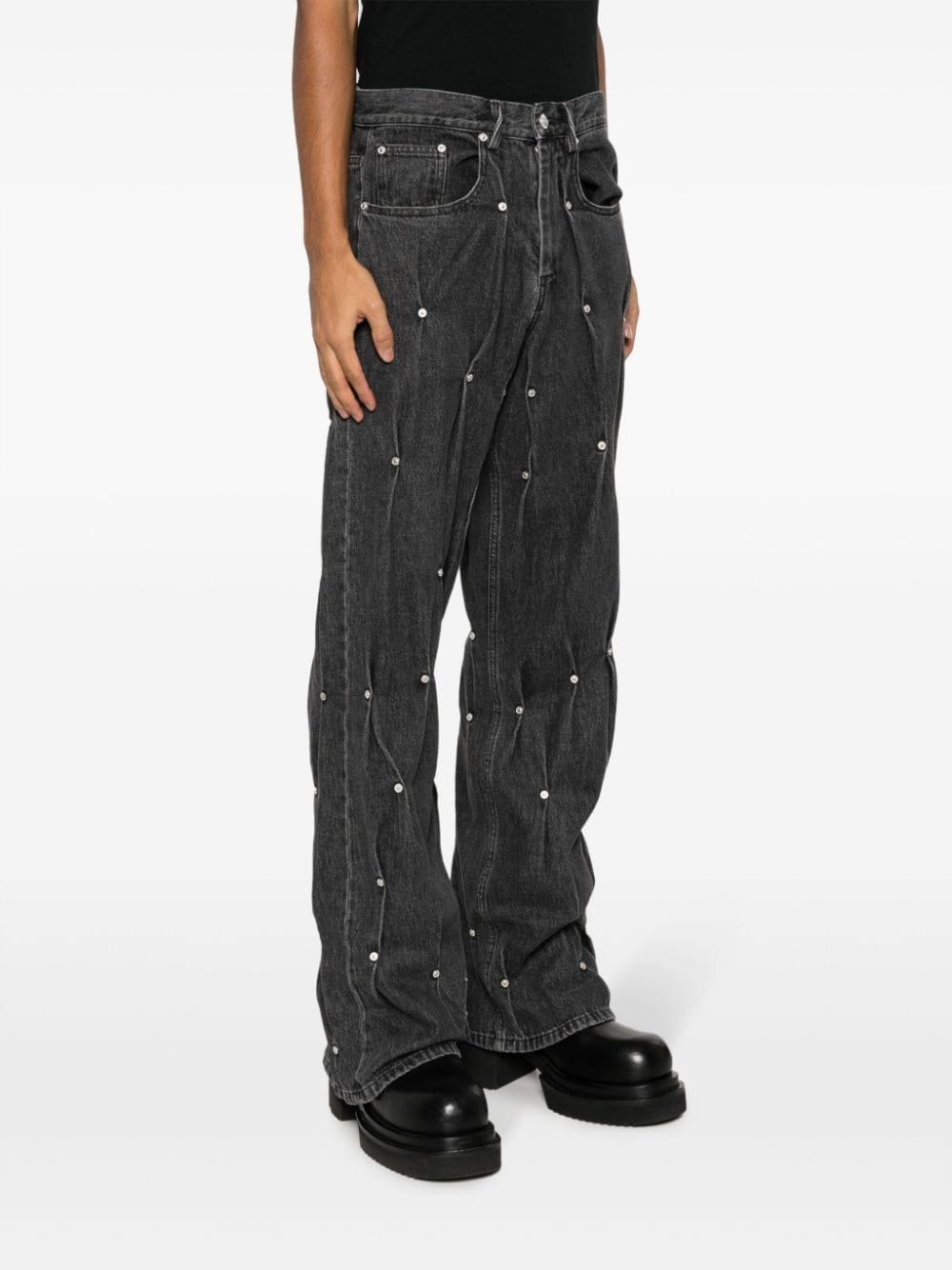 Multi-Rivet straight-leg jeans - 3