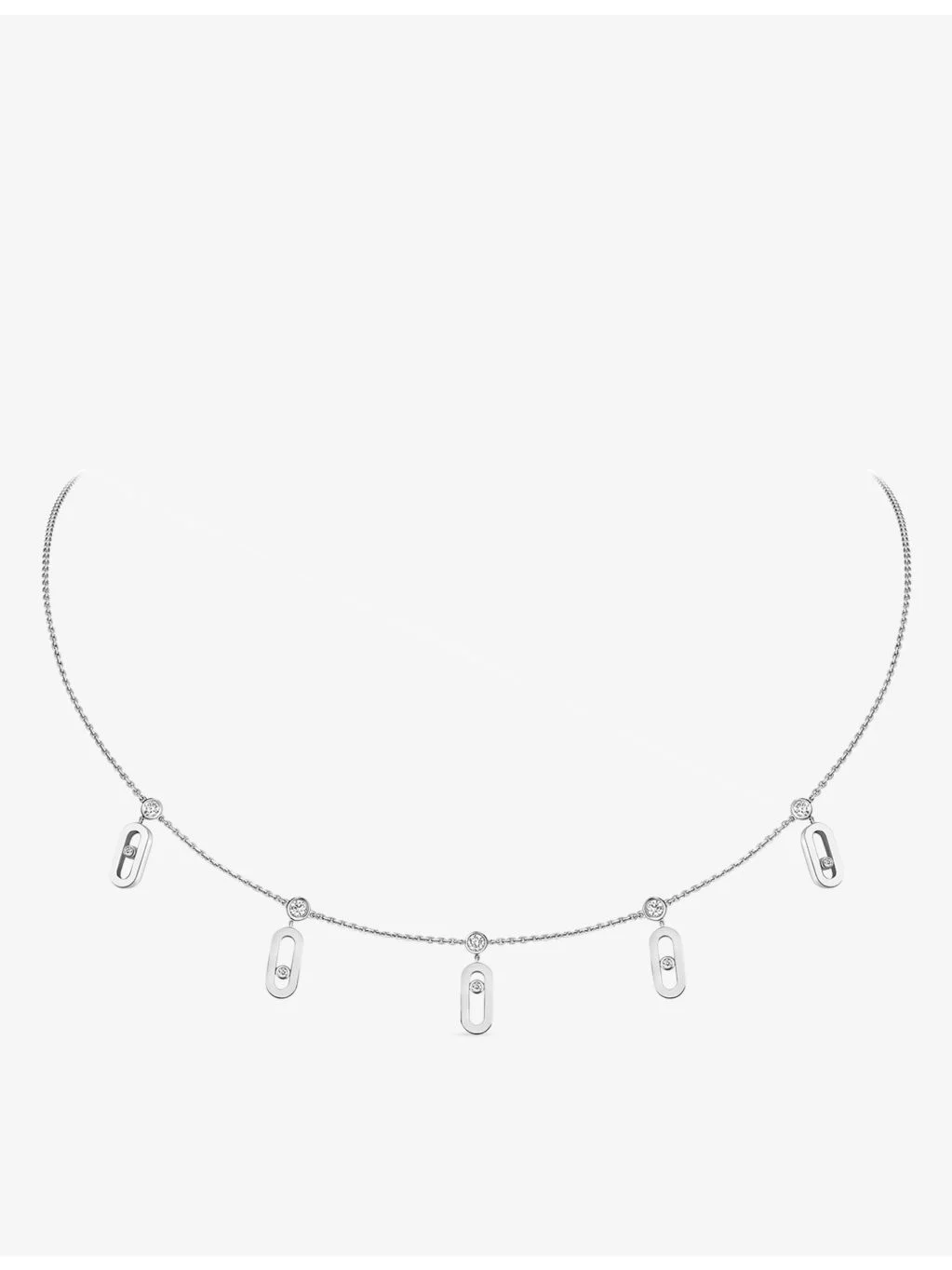 Move Uno Tassel 18ct Gold And 0.20ct Diamond Choker Necklace - 1