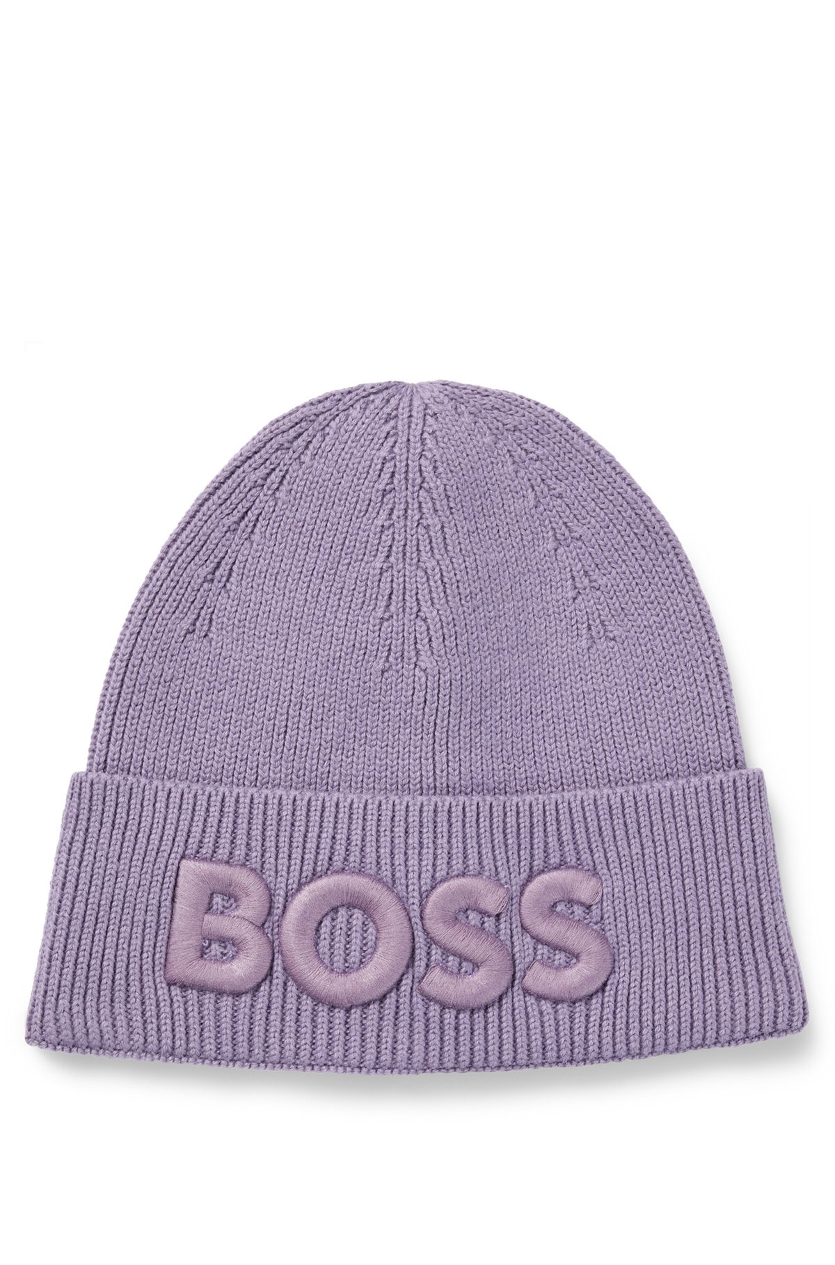 LOGO-EMBROIDERED BEANIE HAT IN COTTON AND WOOL - 1