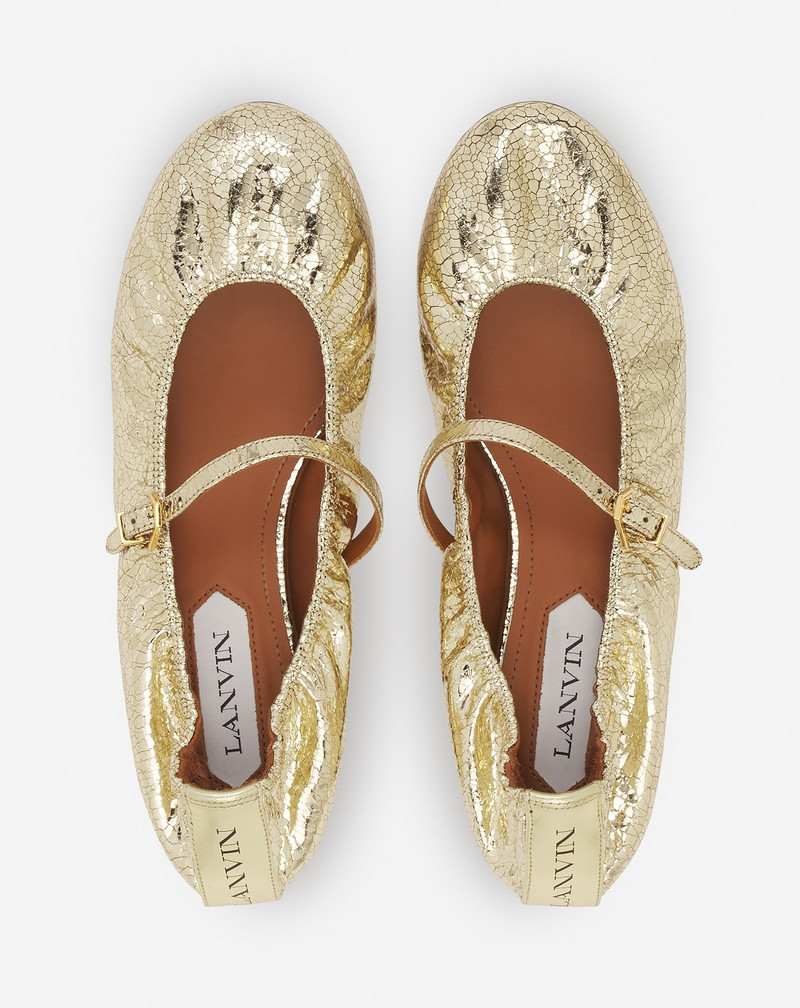 THE BALLERINA MARY JANE IN CRACKLED METALLIC LEATHER 3