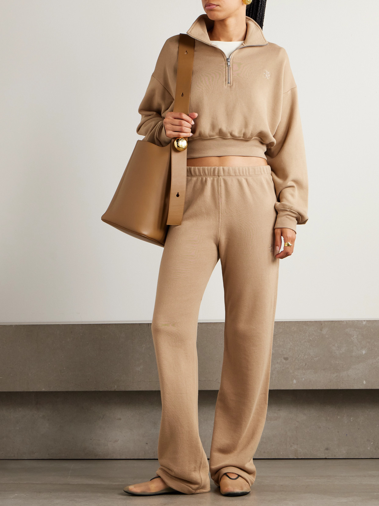 Embroidered Cotton And Modal-blend Jersey Sweatpants - 2