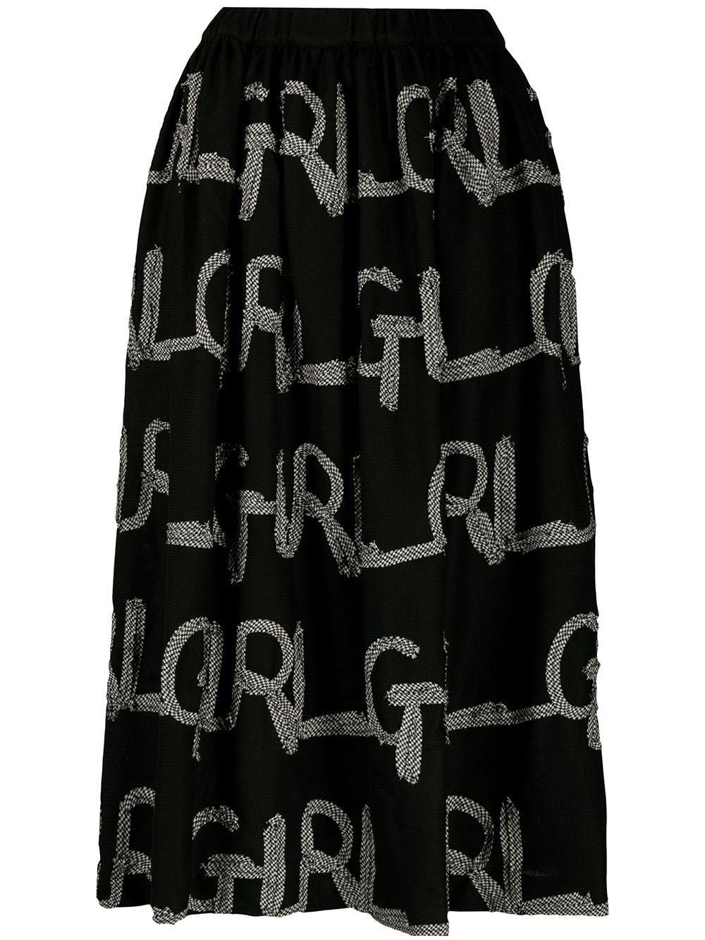 appliqué midi skirt - 1