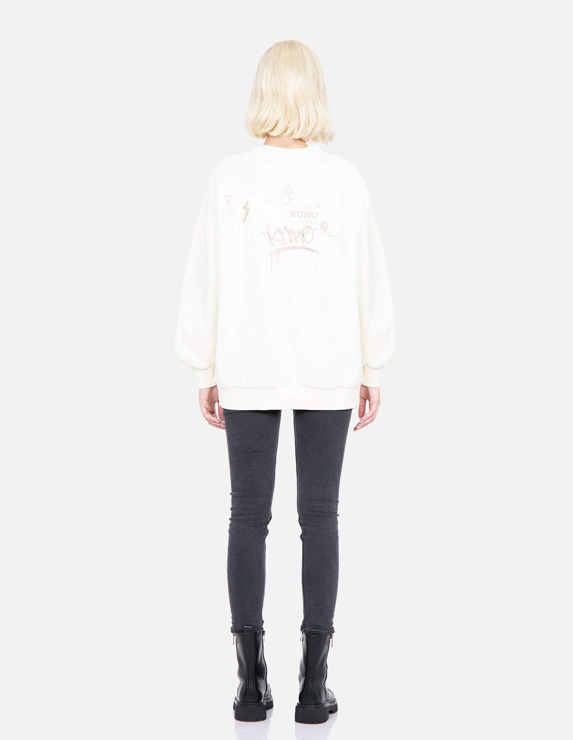 Graffiti Logo Print Sweatshirt - 5