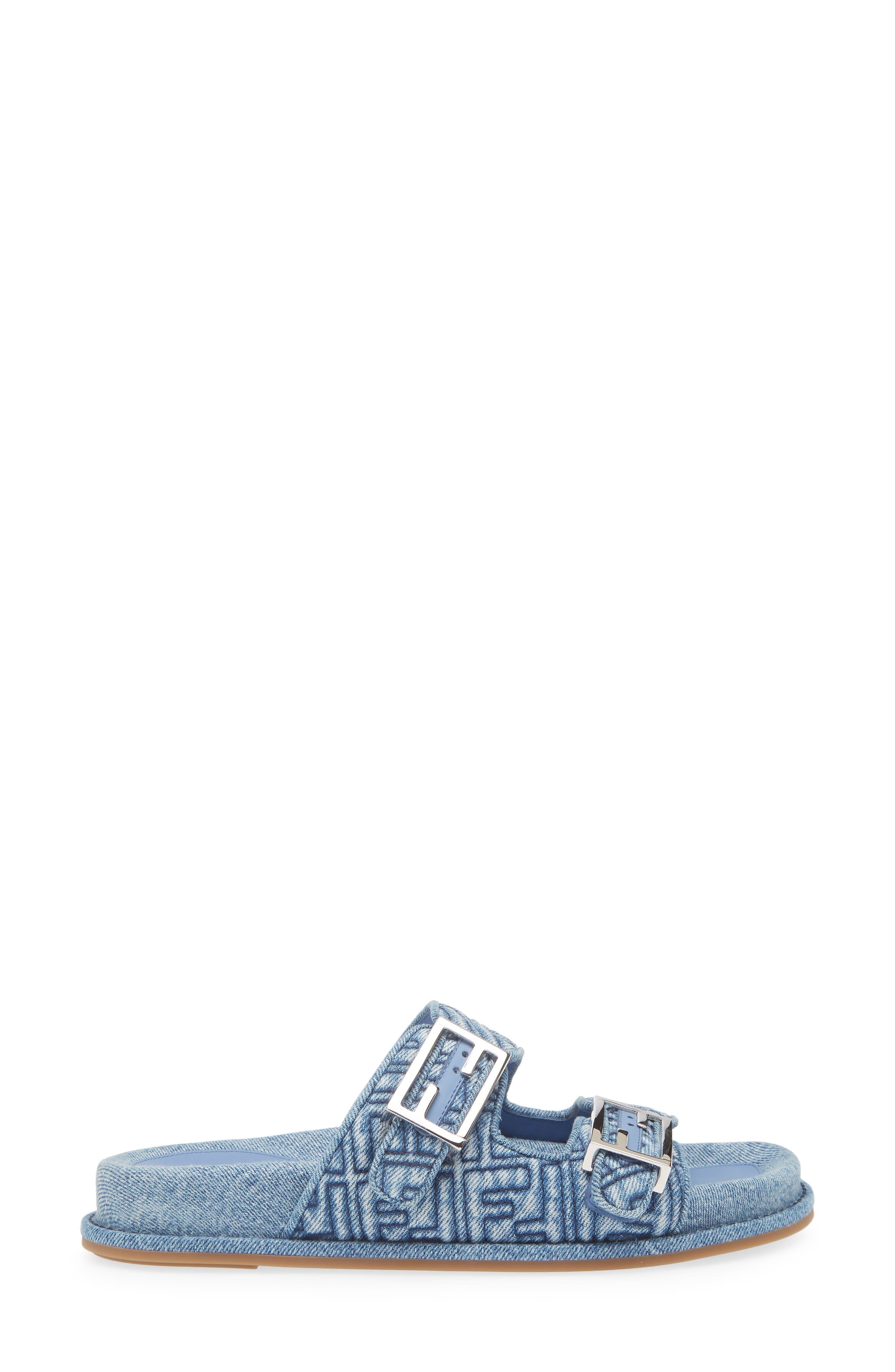 Fendi Feel Double Band Sandal in Blue at Nordstrom - 3
