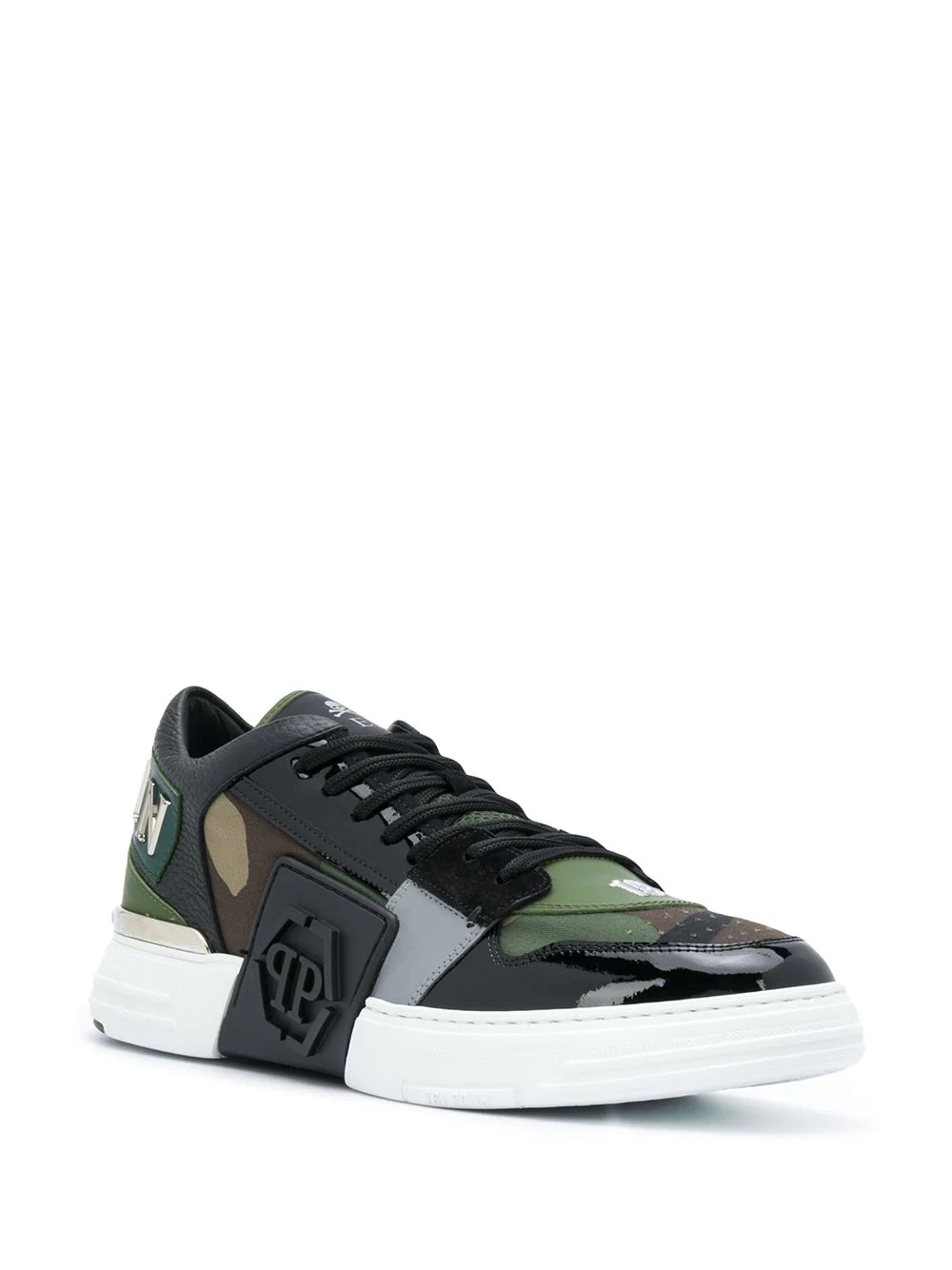 camouflage-print low-top sneakers  - 2