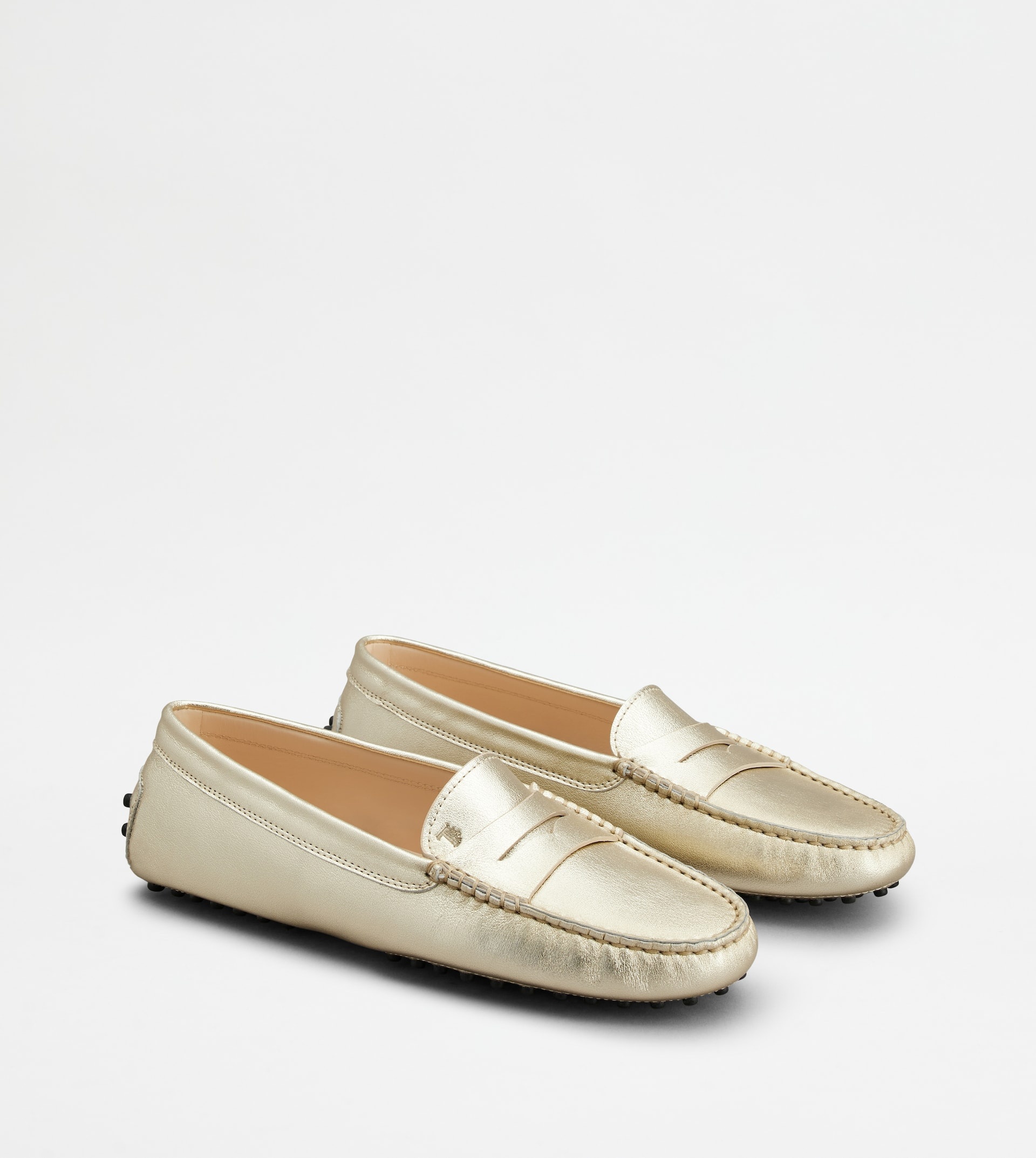 GOMMINO DRIVING SHOES IN LEATHER - GOLD - 3