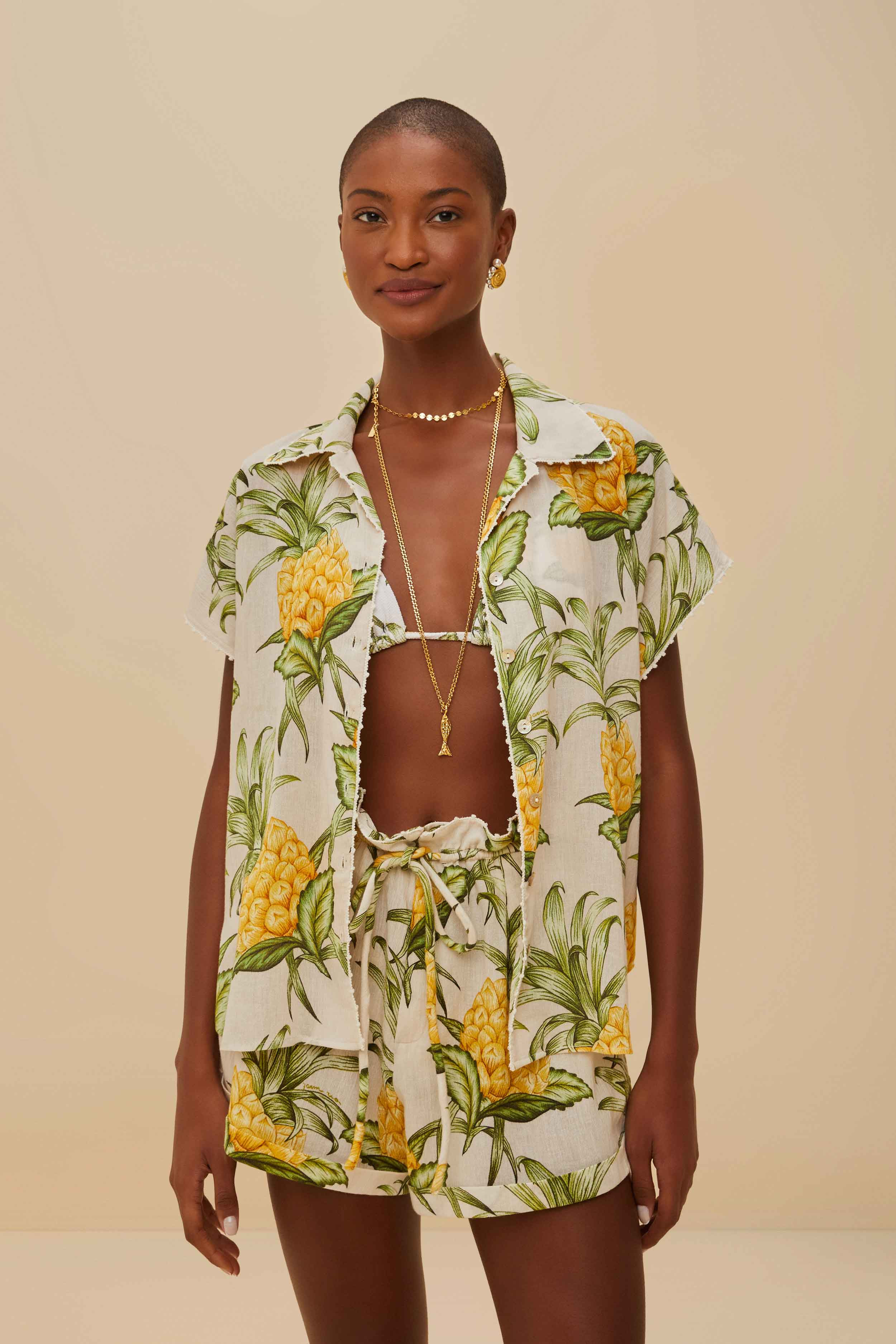 Off-White Delicate Pineapple Short - 3