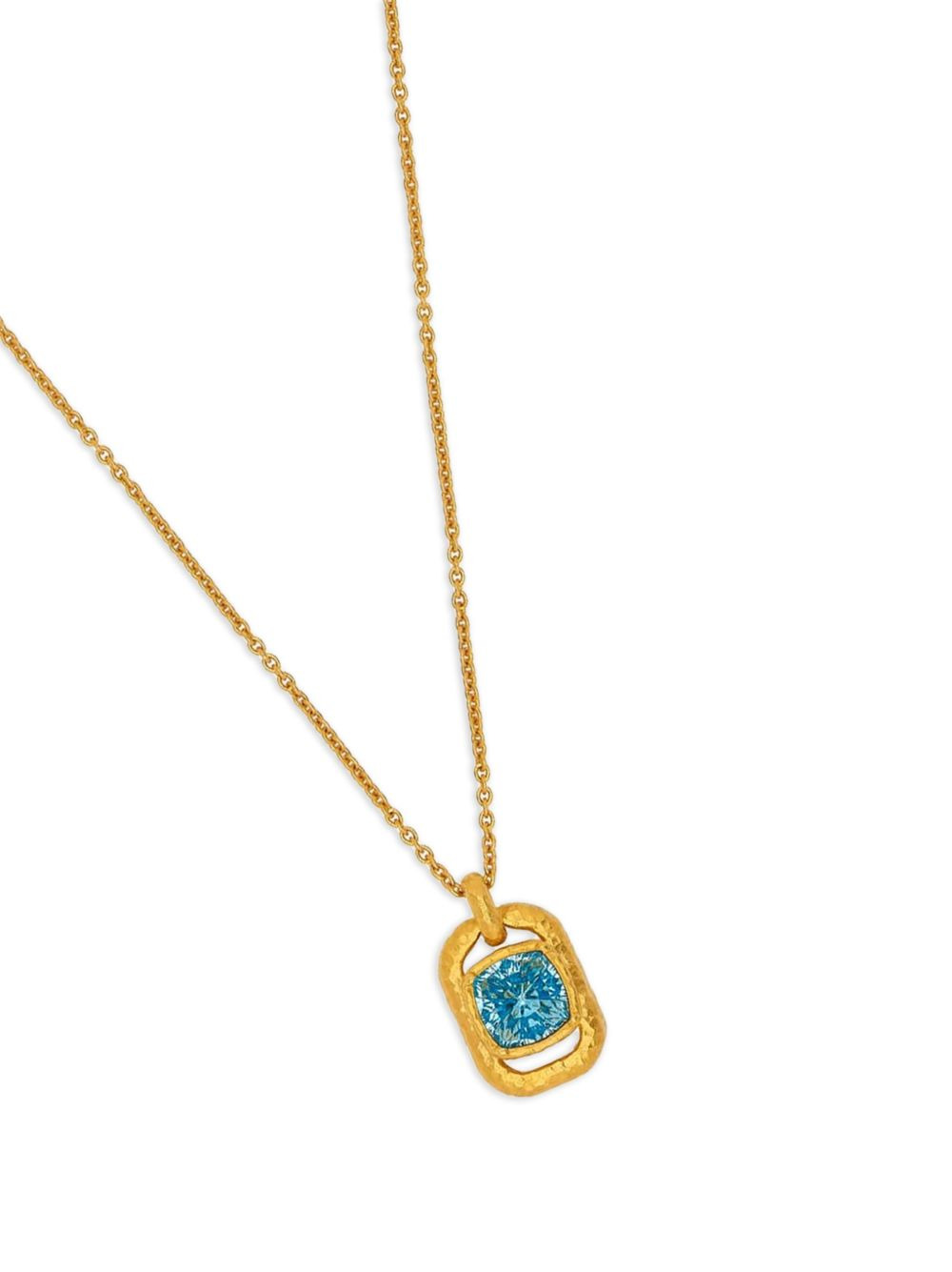 square-frame crystal-embellished necklace - 2