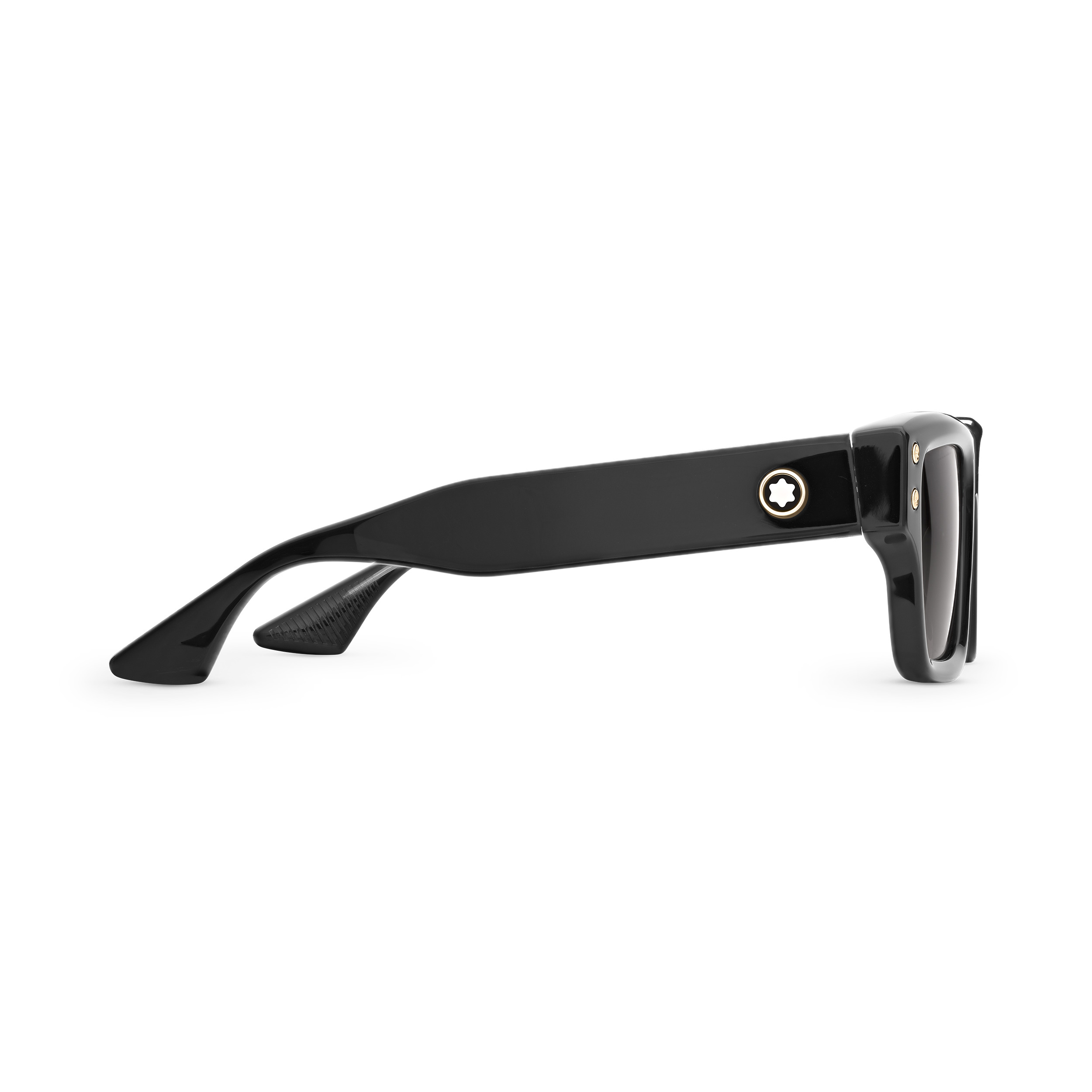 Rectangular Sunglasses with Black Colored Acetate Frame - 2