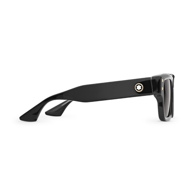 Montblanc Rectangular Sunglasses with Black Colored Acetate Frame outlook