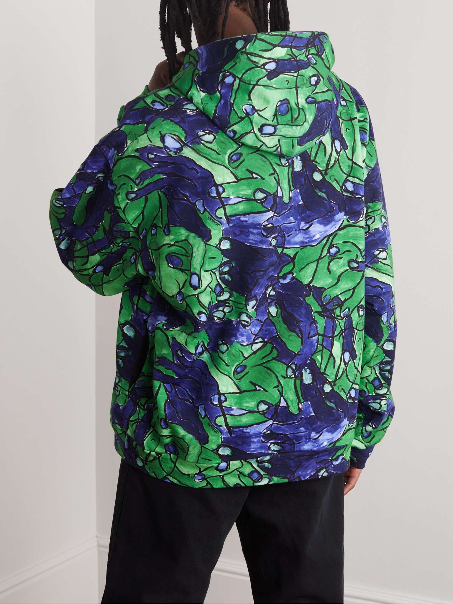 Marni Printed Cotton-Jersey Hoodie | mrporter | REVERSIBLE