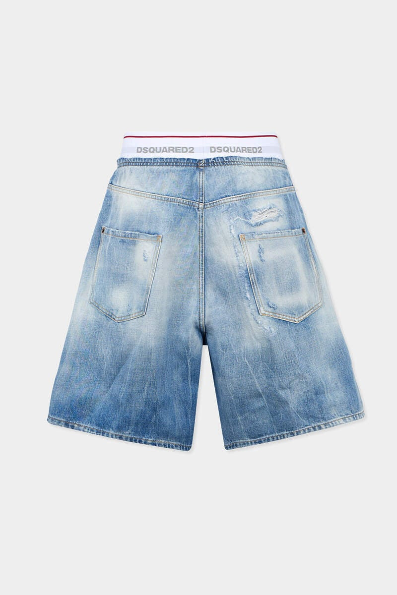 DSQUARED2 LIGHT WASH SURFER SHORTS outlook