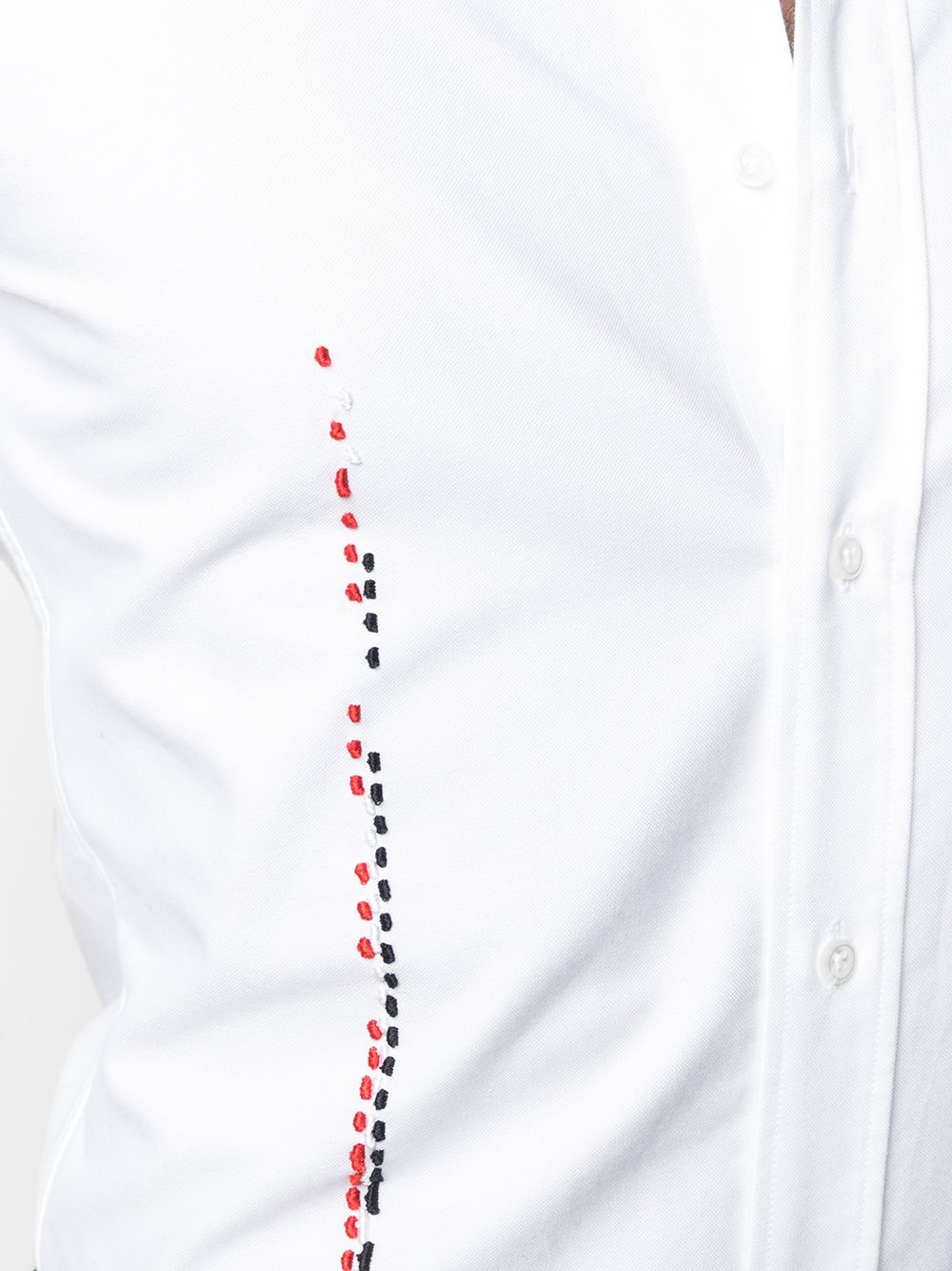 embroidered RWB stripe shirt - 5