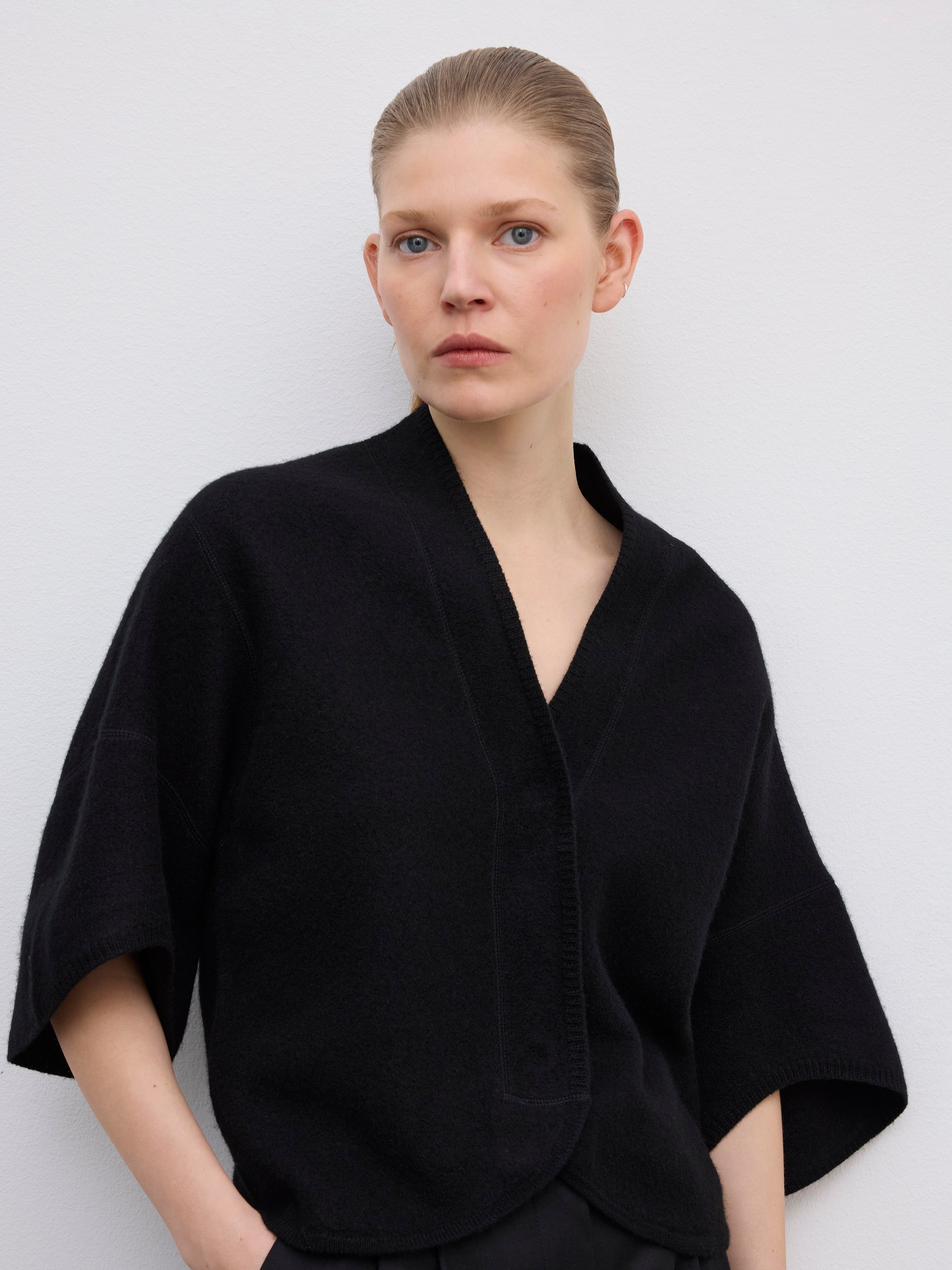 Short wool bea cardigan - 1