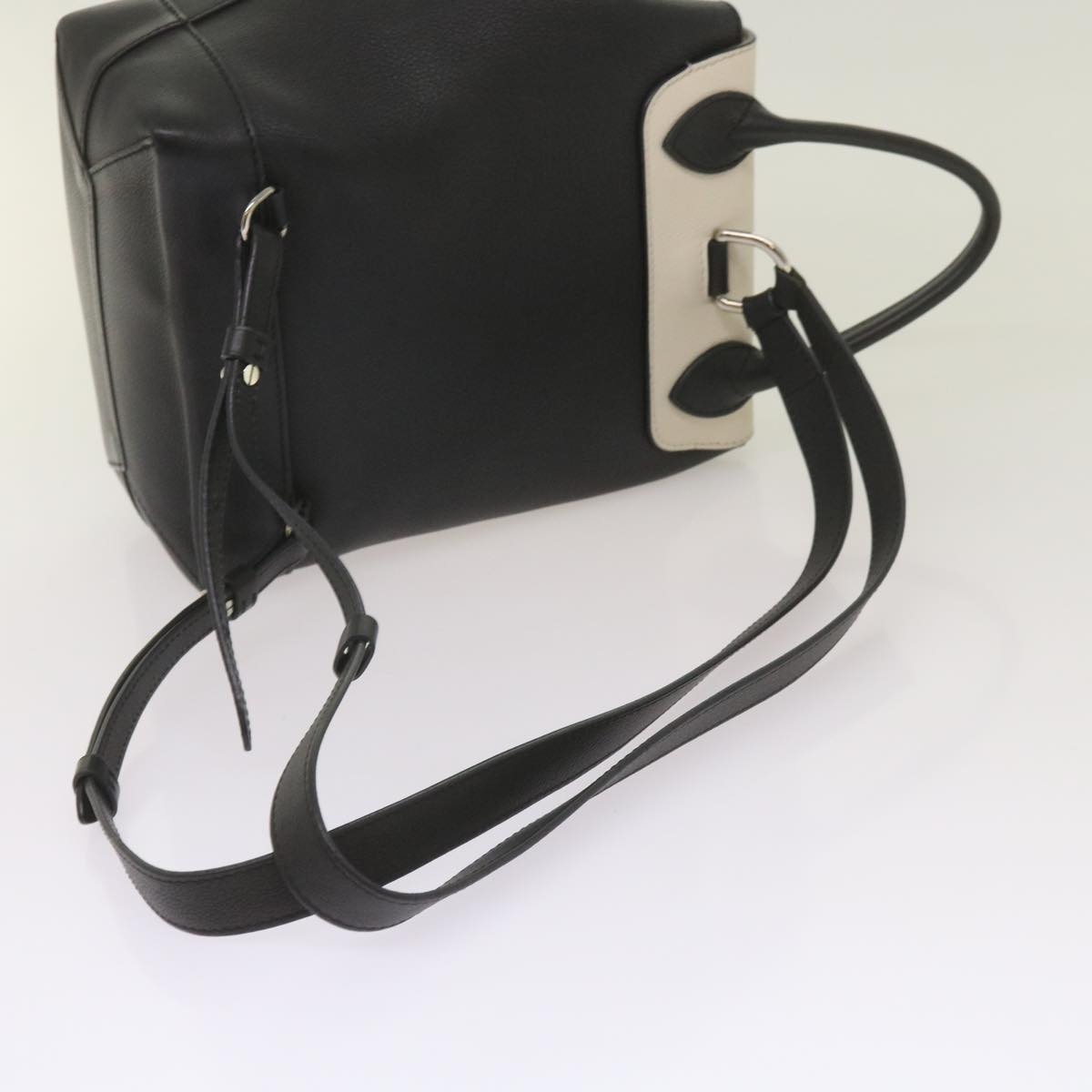 LOUIS VUITTON Lock Me Backpack Calf Leather Black White M54108 - 7
