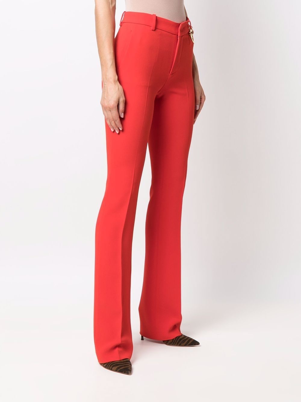 Tiger Tooth-detailed flared trousers - 3