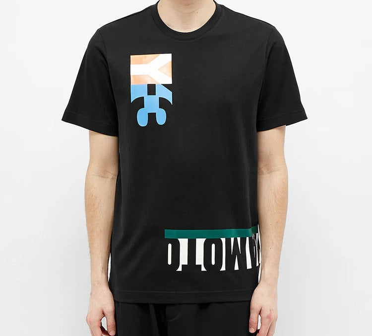 Y-3 Unisex Multi Block Graphic Printing Tee Black FN5727 - 3