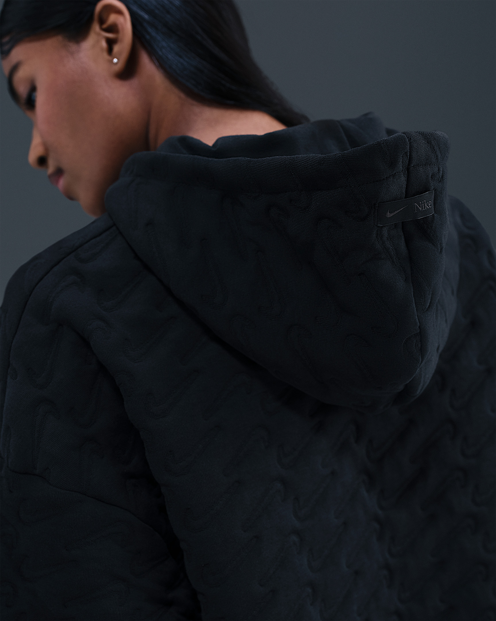 Nike Sportswear Phoenix Fleece Women's Loose Jacquard Pullover Hoodie - 2