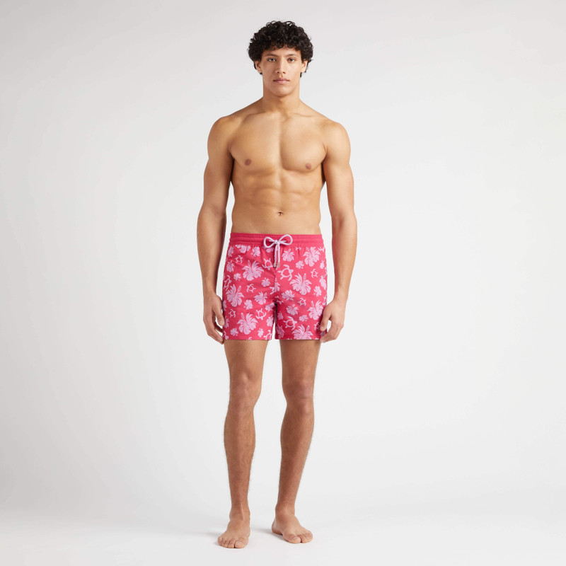 Vilebrequin Men Swim Trunks Flocked Turtle Heart Tahiti outlook