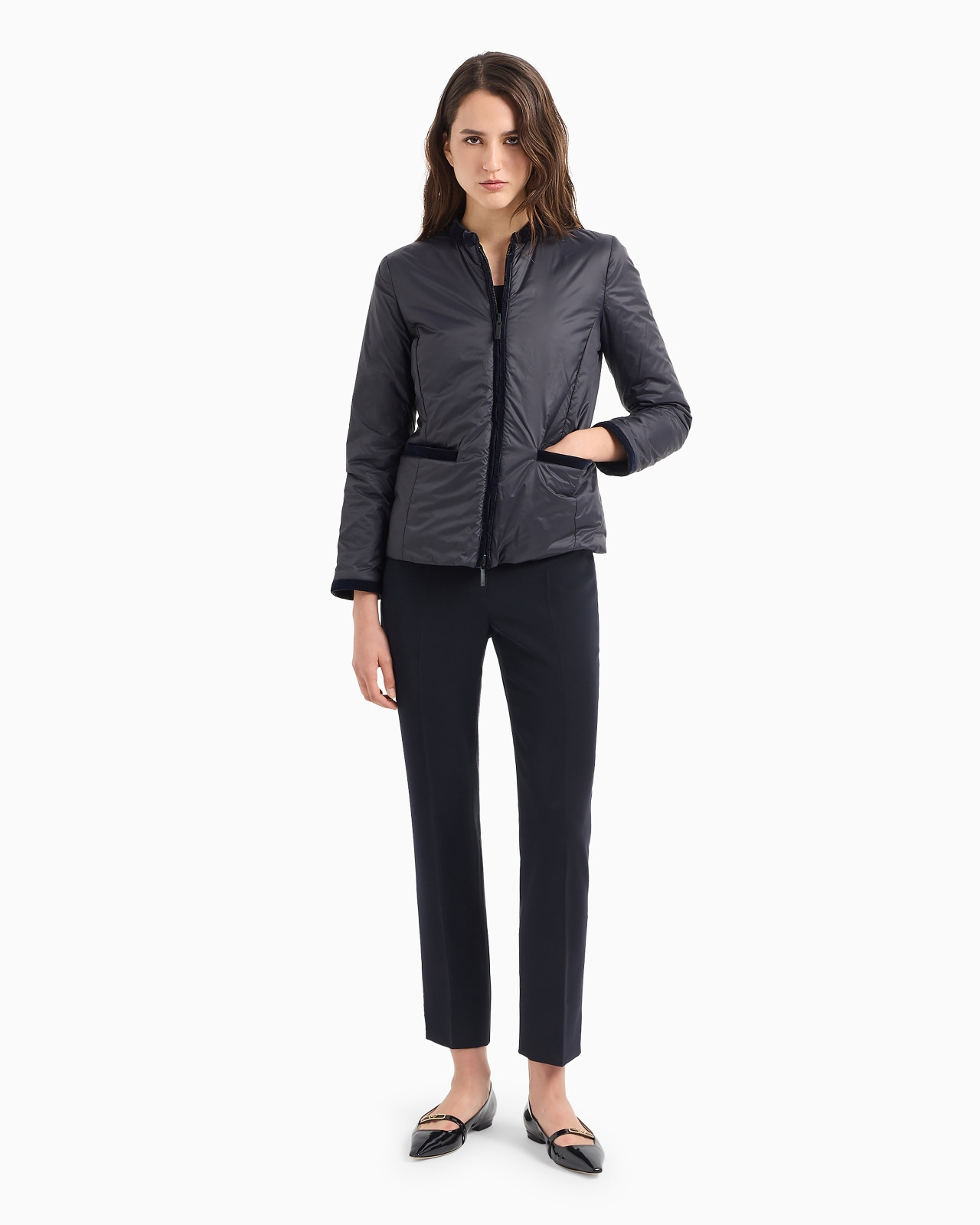 Nylon reversible guru-collared jacket - 4