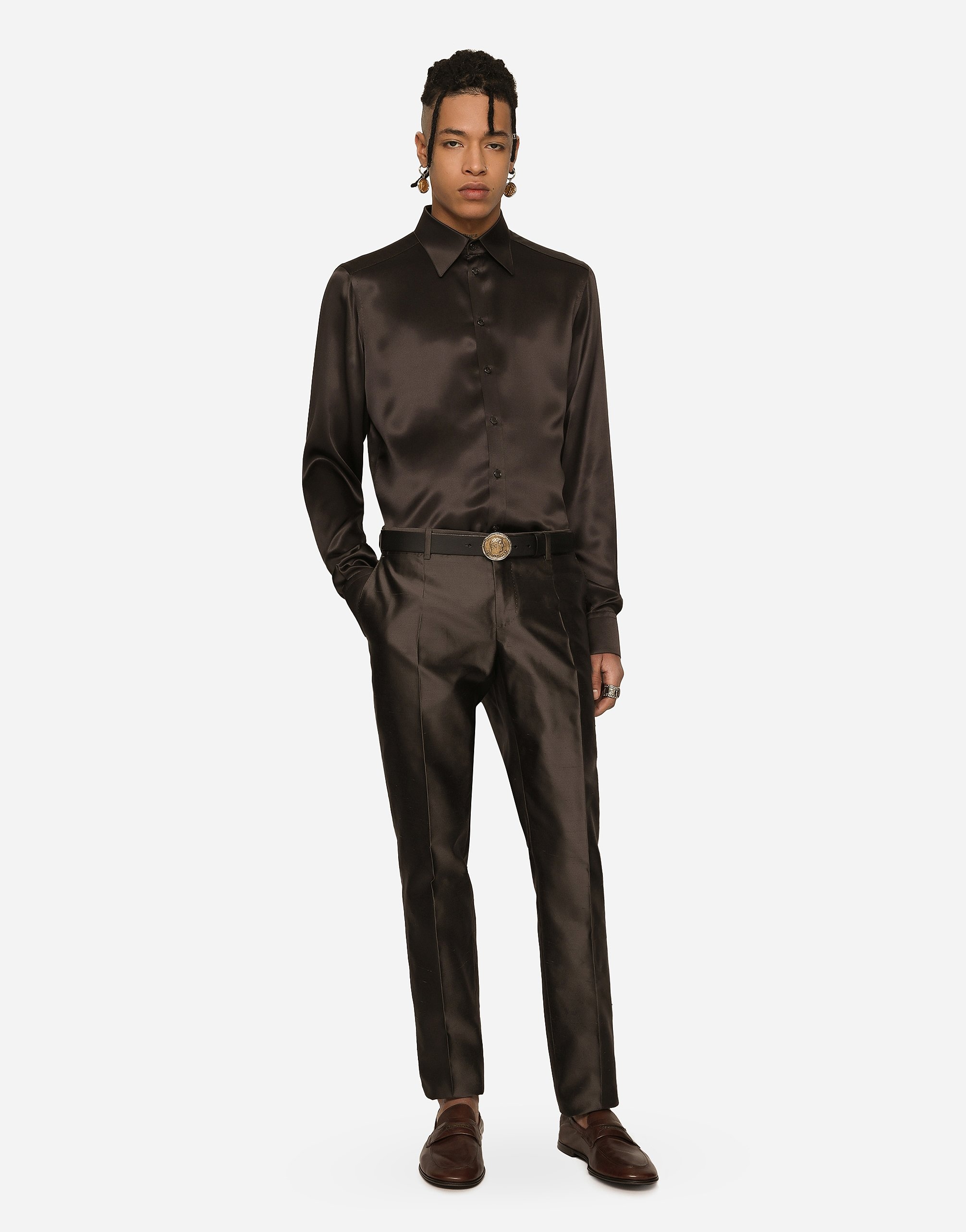 Silk satin Martini-fit shirt - 2