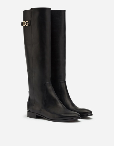 Dolce & Gabbana Boots in cowhide with DG logo outlook