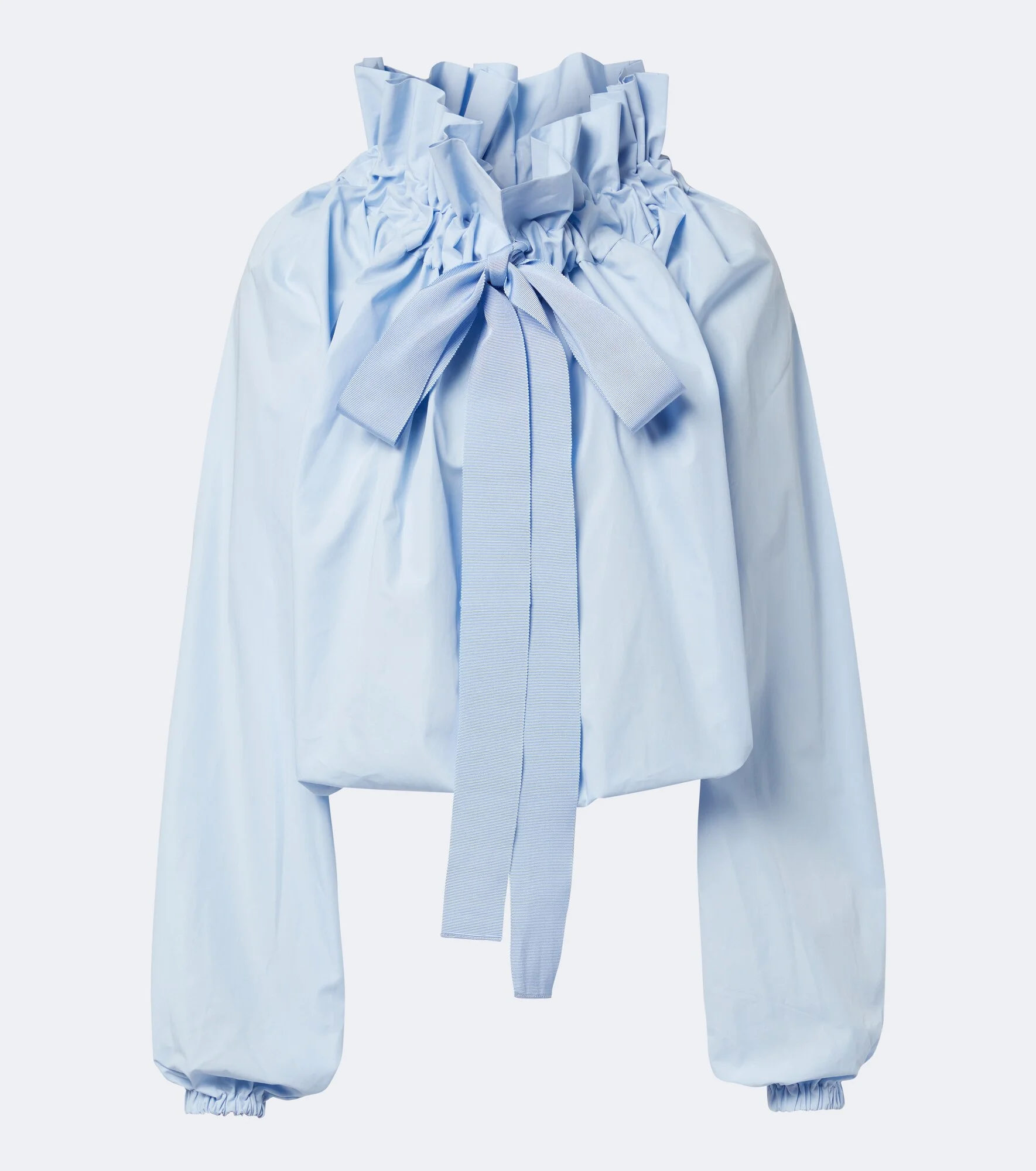 Bow-detail cotton poplin blouse - 1