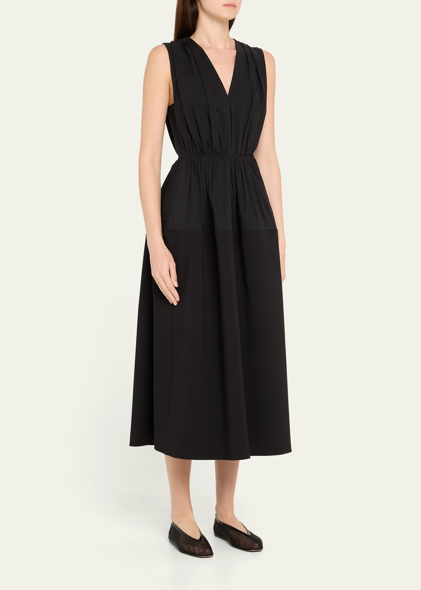 Mika Gathered Sleeveless Midi Dress - 4