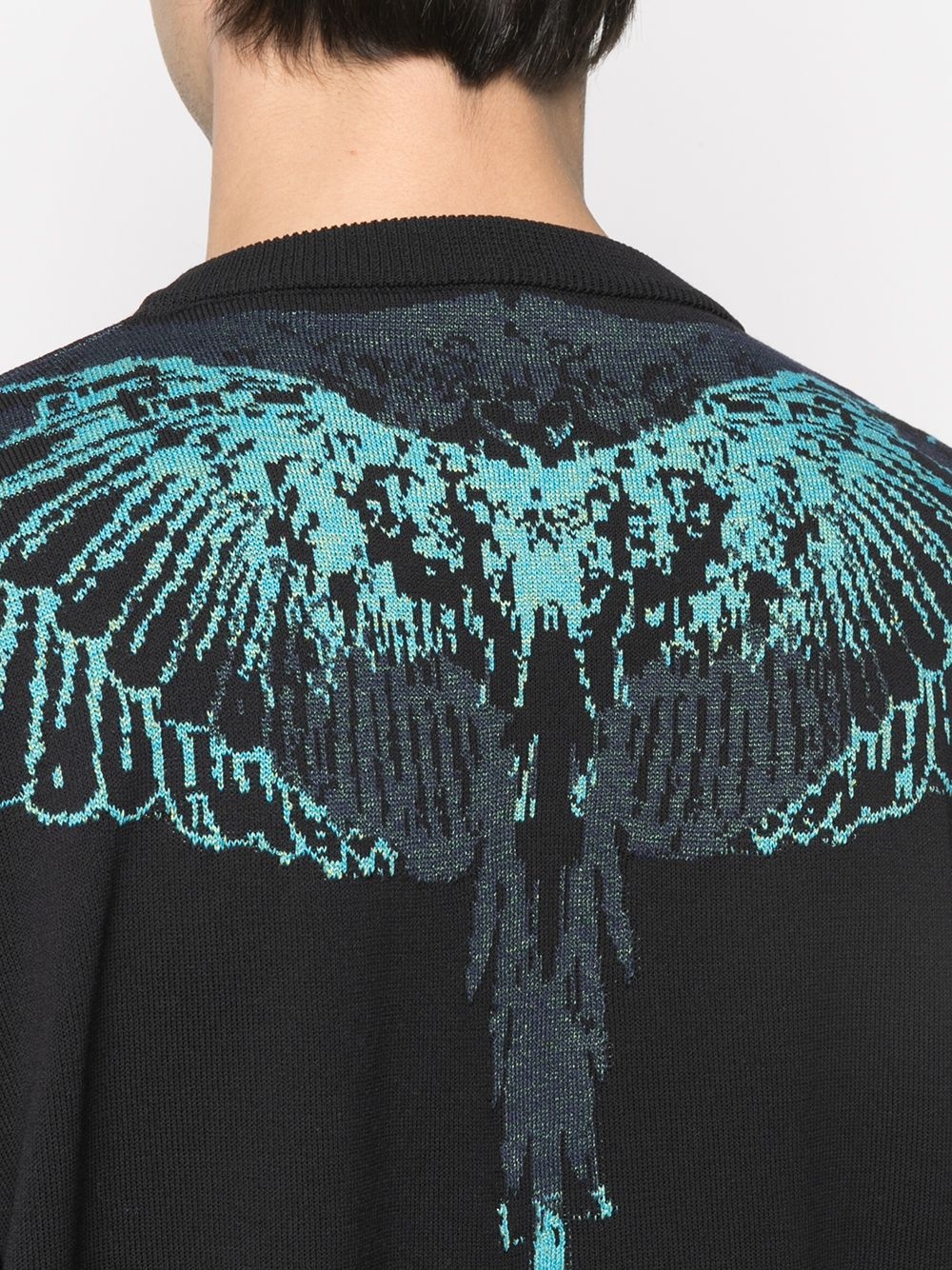 Wings-print knitted jumper - 5