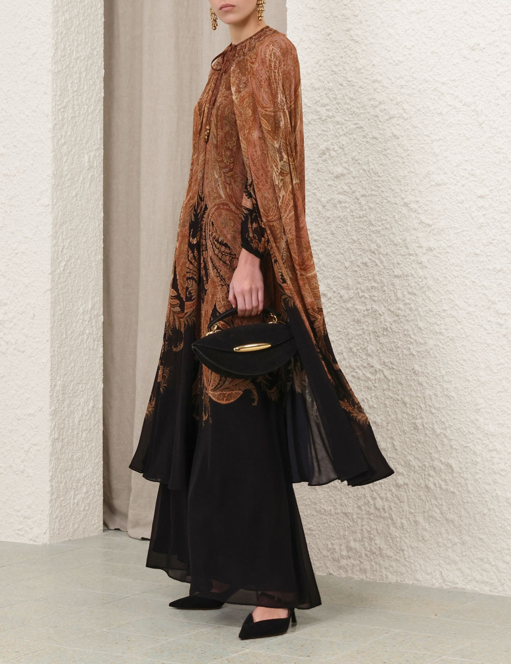 HYPNOTIC CAPED MAXI DRESS - 3