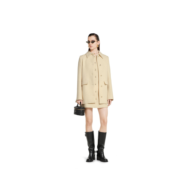 GUCCI Textured wool tweed coat outlook