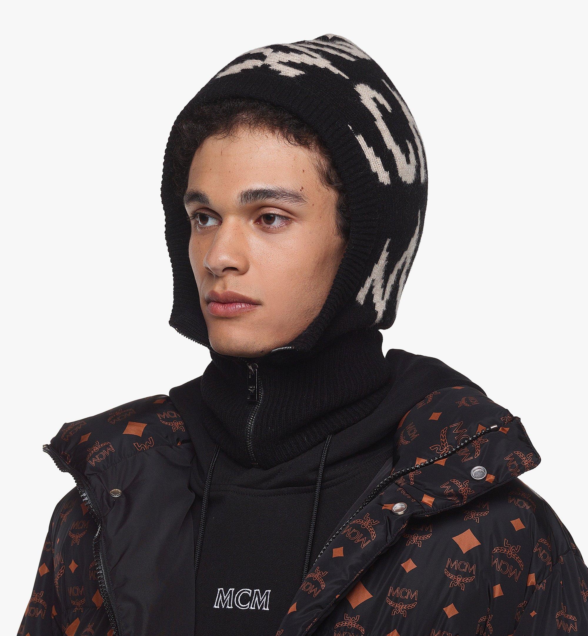 Logo Jacquard Balaclava in Recycled Cashmere - 5