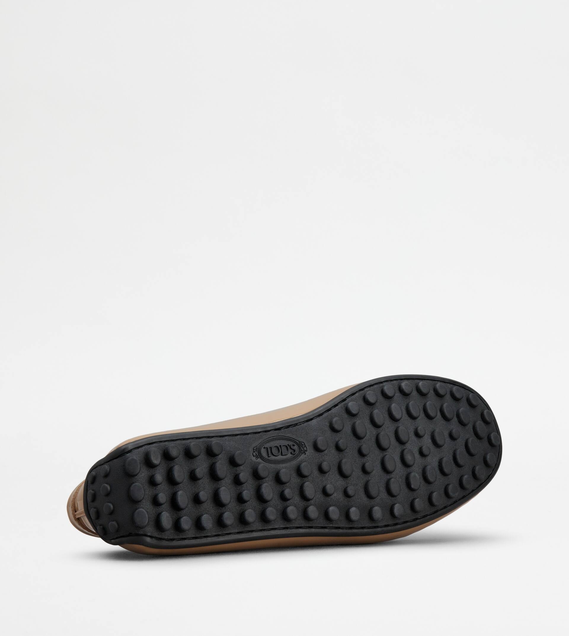 CITY GOMMINO DRIVING SHOES IN PATENT LEATHER - BROWN - 4