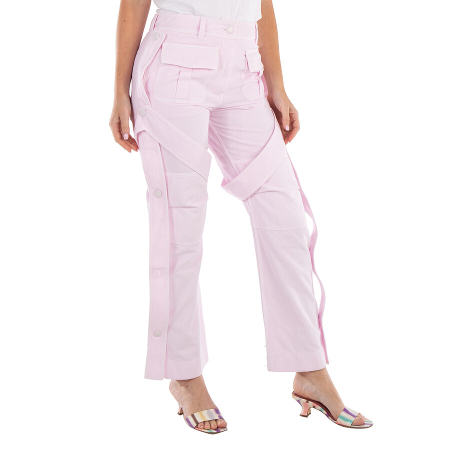 Burberry Ladies Pale Candy Pink Amelia Straight-Leg Trousers - 4