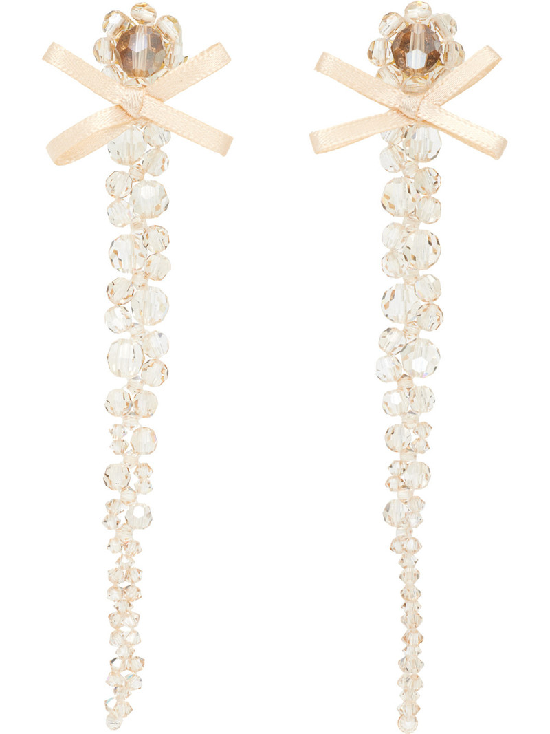 Petite Bow Drip Crystal Earrings 1