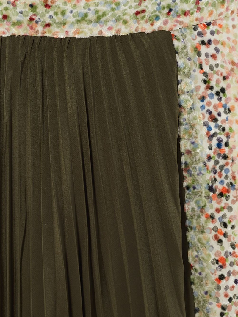 pleated contrasting panel midi skirt 5