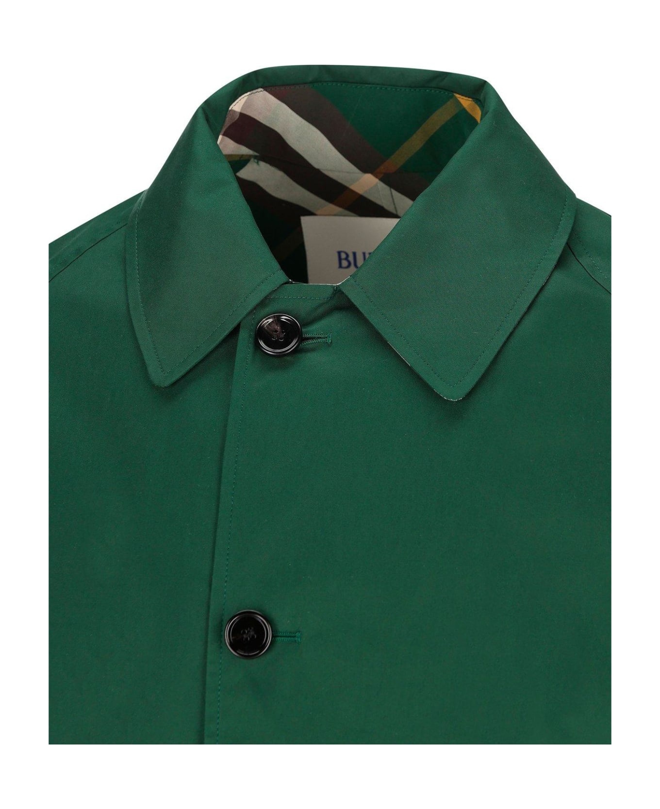 Reversible Checked Buttoned Car Coat - 3