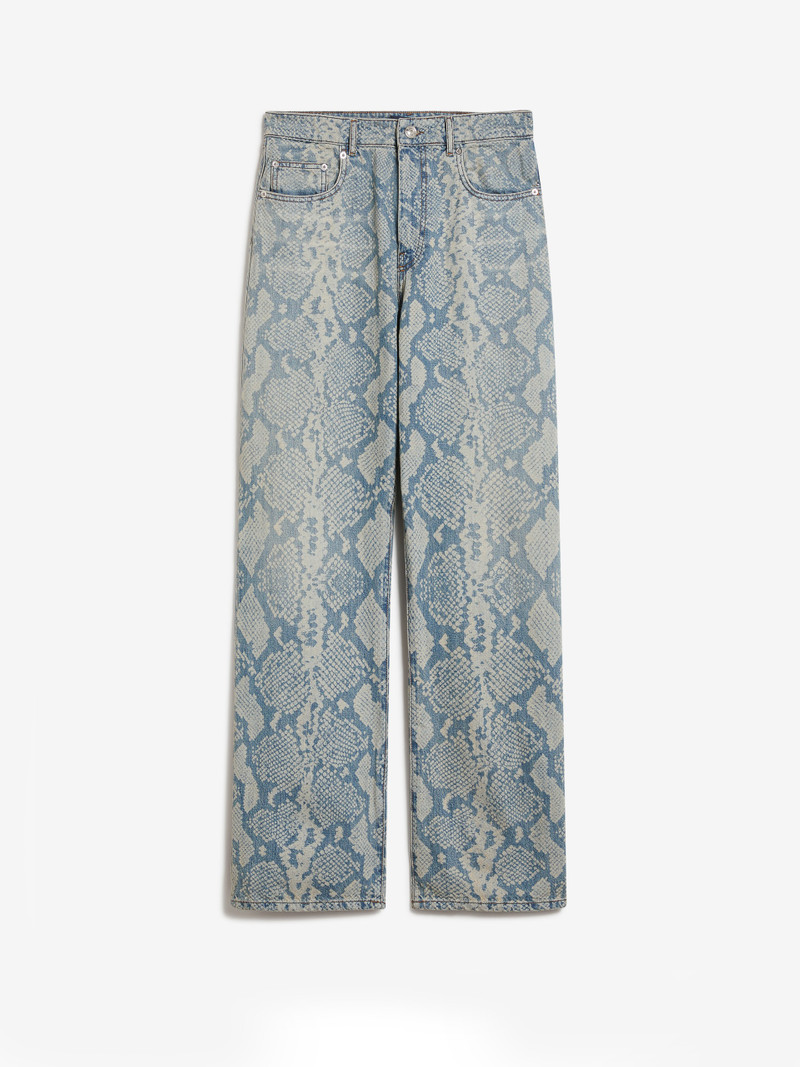 DIEGO Five-pocket trousers with python print - 1
