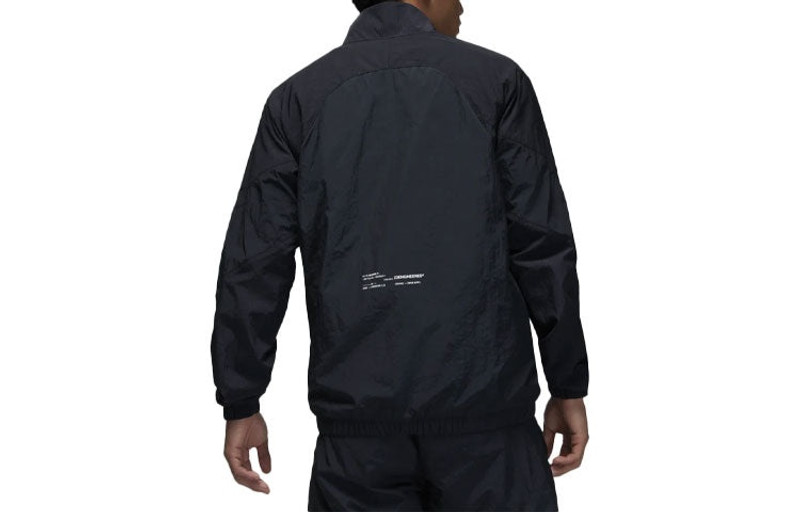 Jordan Men's Air Jordan Solid Color Small Logo Pattern Printing Casual Jacket Black DQ8074-010 outlook