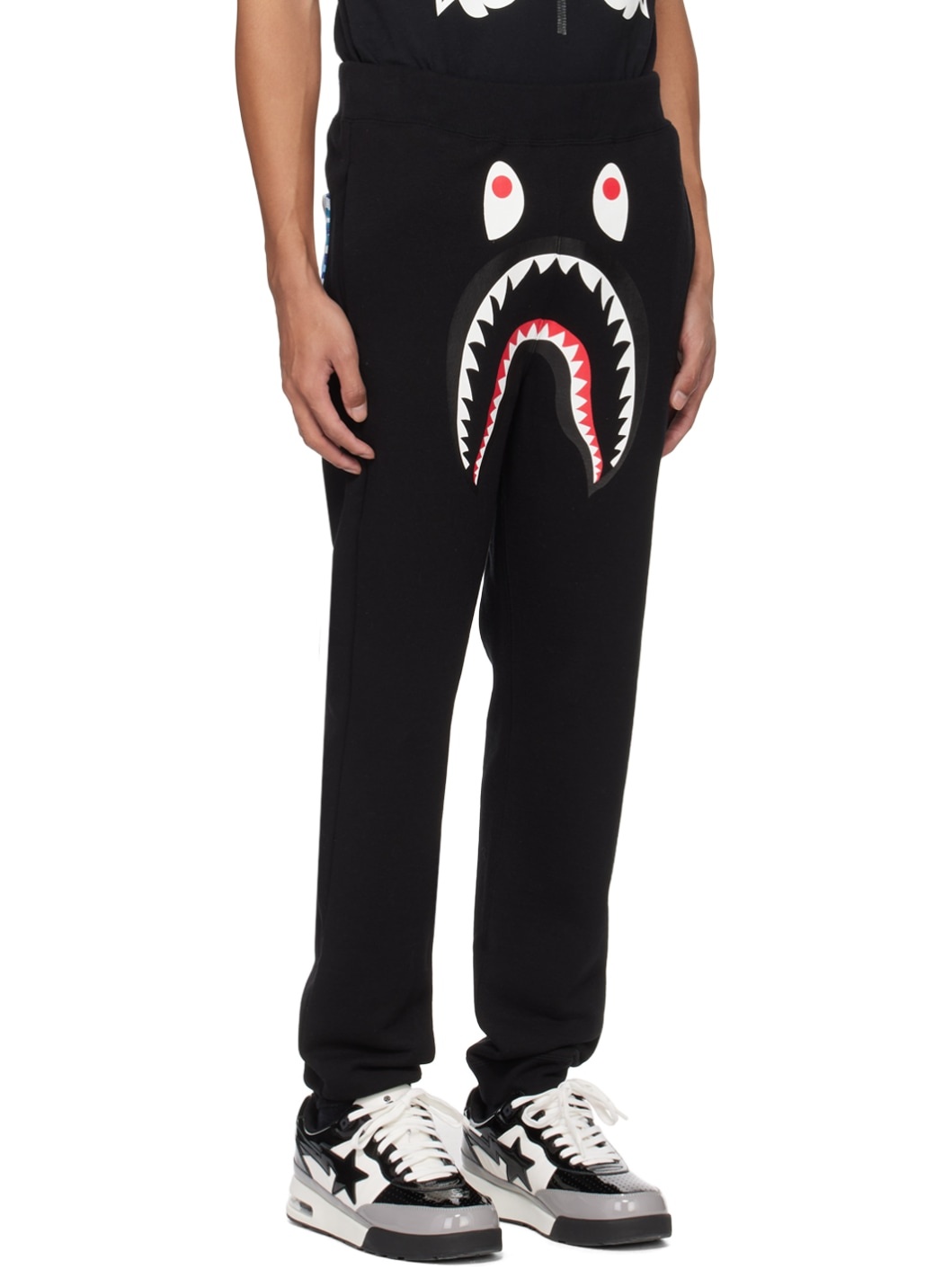 Black ABC Camo Shark Sweatpants - 2