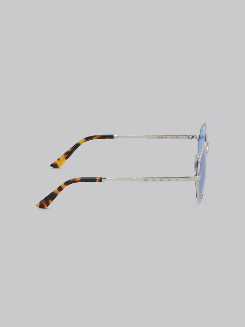 PULPIT ROCK SILVER METAL OCTAGONAL SUNGLASSES - 4
